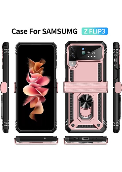 Samsung Galaxy Z Flip 3 5g Telefon Kılıfı - Pembe Altın (Yurt Dışından)