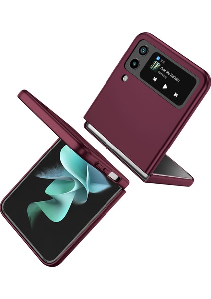 Samsung Galaxy Z Flip 4 5g Telefon Kılıfı - Koyu Kırmızı (Yurt Dışından) fiyatları
