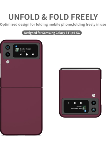 Samsung Galaxy Z Flip 4 5g Telefon Kılıfı - Koyu Kırmızı (Yurt Dışından) fırsatları