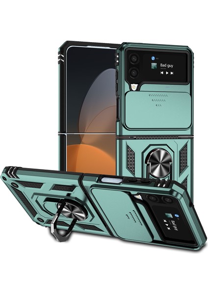 Samsung Galaxy Z Flip 4 5g Telefon Kılıfı - Yeşil (Yurt Dışından)