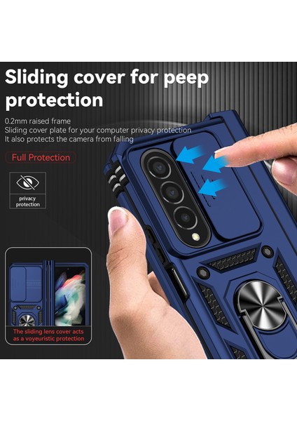 Samsung Galaxy Z Fold 4 5g Telefon Kılıfı - Mavi (Yurt Dışından)