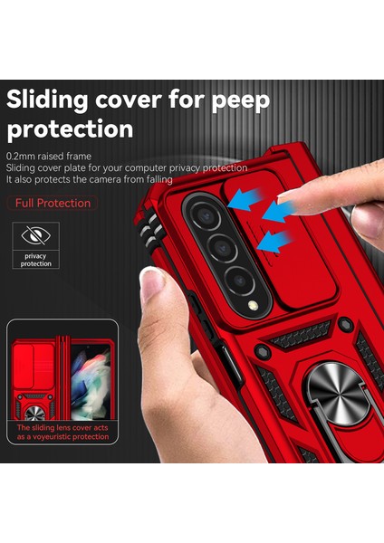 Samsung Galaxy Z Fold 4 5g Telefon Kılıfı - Kırmızı (Yurt Dışından) fiyatları