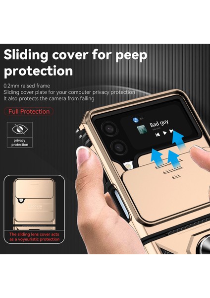 Samsung Galaxy Z Flip 3 5g Telefon Kılıfı - Altın (Yurt Dışından)