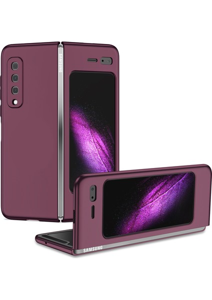 Samsung Galaxy Fold 2019 Telefon Kılıfı - Koyu Kırmızı (Yurt Dışından)