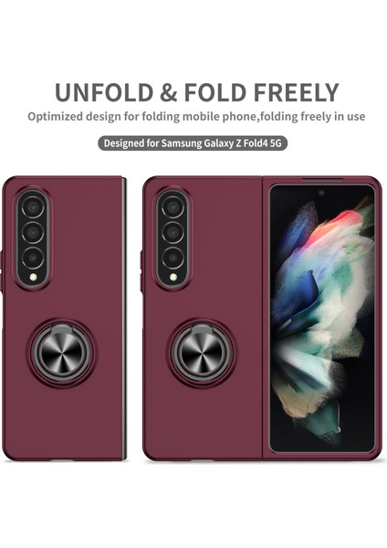 Samsung Galaxy Z Fold 4 5g Telefon Kılıfı - Koyu Kırmızı (Yurt Dışından) fiyatları