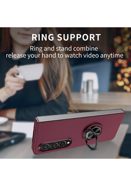 Samsung Galaxy Z Fold 4 5g Telefon Kılıfı - Koyu Kırmızı (Yurt Dışından) indirimleri