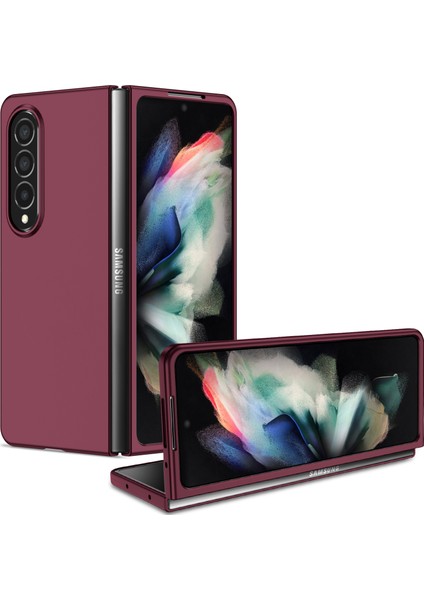 Samsung Galaxy Z Fold 4 5g Telefon Kılıfı - Koyu Kırmızı (Yurt Dışından)