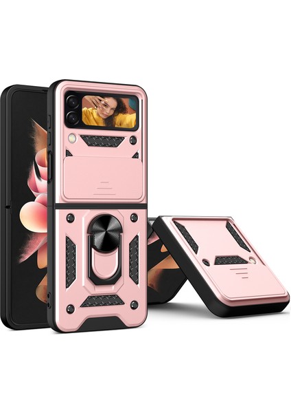 Samsung Galaxy Z Flip 4 5g Telefon Kılıfı - Pembe Altın (Yurt Dışından)