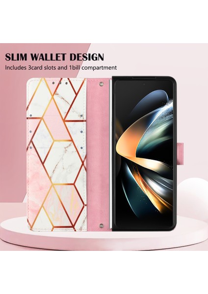 Samsung Galaxy Z Fold 4 5g Telefon Kılıfı - Pembe/beyaz (Yurt Dışından) fırsatları