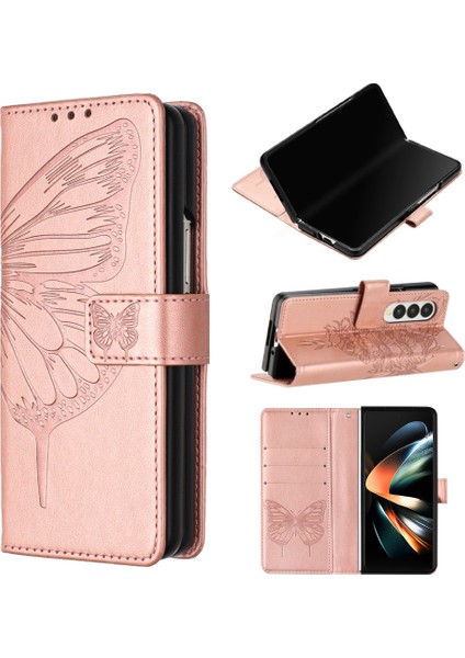 Samsung Galaxy Z Fold 4 5g Telefon Kılıfı - Pembe Altın (Yurt Dışından)