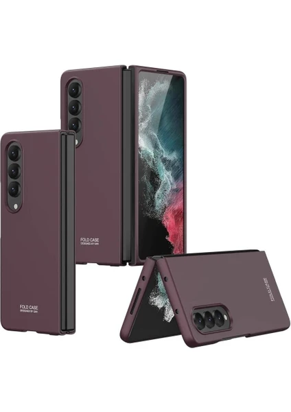 Samsung Galaxy Z Fold 4 5g Telefon Kılıfı - Koyu Kırmızı (Yurt Dışından)