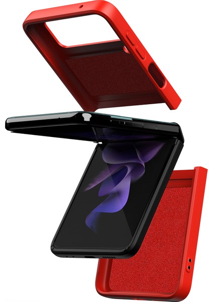 Samsung Galaxy Z Flip 3 5g Telefon Kılıfı - Koyu Mor (Yurt Dışından)