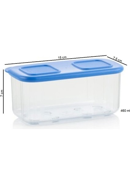 Şeffaf Modüler Kap 460 ml Saklama Kabı