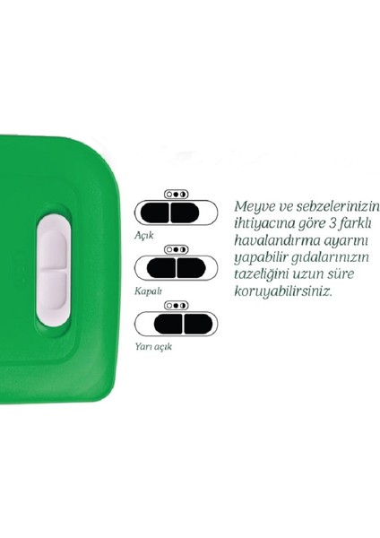 Sera Set 2'li 1.8 Lt Dikey Sebze Meyve Saklama Kabı Hsgl