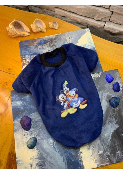 Micky Mouse Baskılı Polar Sweatshirt Köpek Kıyafeti & Elbisesi