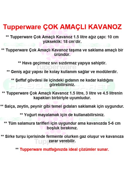 Çok Amaçlı Kavanoz 1.5 Lt Taşıma Saklama Kabı Hsgl