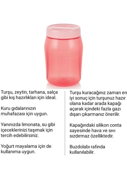 Çok Amaçlı Kavanoz 1.5 Lt Taşıma Saklama Kabı Hsgl