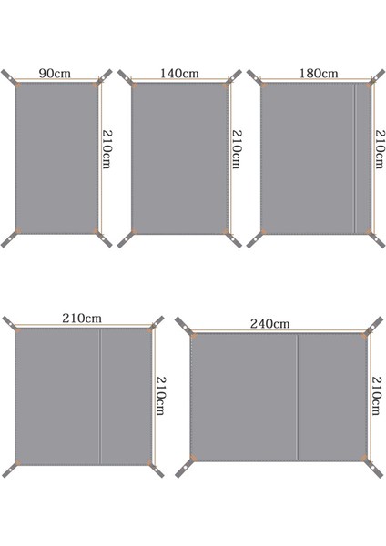 Nankeda Kapalı ve Dış Mekan Aktiviteleri Için Uygun Dayanıklı Plaj Pedi Aşınma Dirençli 240X210CM - Gri