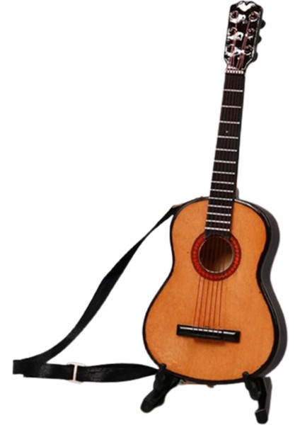 1/6 Ölçekli Ahşap Elektro Gitar Stand Minyatür Müzik Oyuncak (Yurt Dışından)