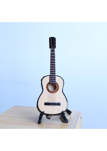 1/6 Ölçekli Ahşap Elektro Gitar Stand Minyatür Müzik Oyuncak (Yurt Dışından)