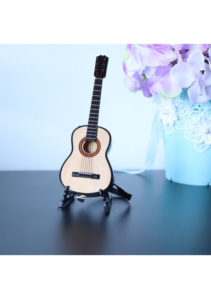 1/6 Ölçekli Ahşap Elektro Gitar Stand Minyatür Müzik Oyuncak (Yurt Dışından)