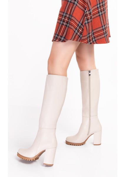 Kadın Çizme UN001-0118 Bej Cilt ve Rahat Basış ile Şık Kullanım fiyatları