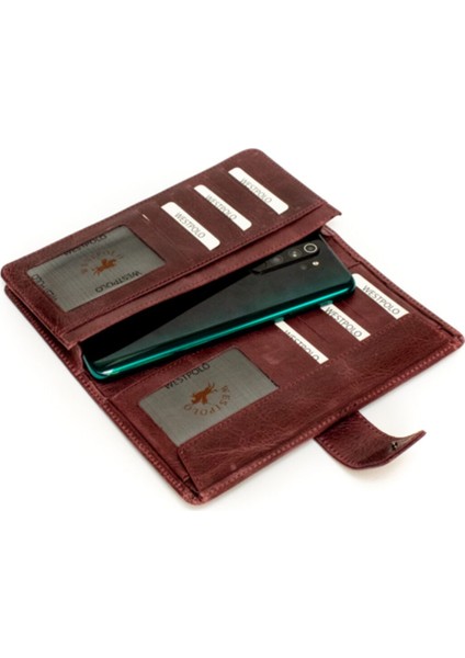 Hakiki Crazy Deri Telefon Bölmeli Unisex Portföy Cüzdan Kartlı modelleri