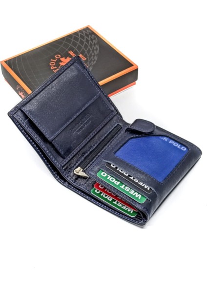 Hakiki Deri Bozuk Para Bölmeli Erkek Cüzdan