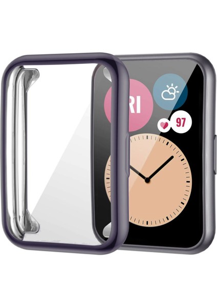 Huawei Watch Fit 2 Önü Kapalı Tasarım Silikon Kılıf - AL3173