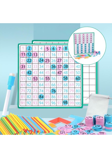 1 Set 1-100 Sayı Tahta Sayma Oyunu Matematik Oyuncakları Aritmetik Erken Öğrenim (Yurt Dışından)