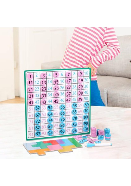 1 Set 1-100 Sayı Tahta Sayma Oyunu Matematik Oyuncakları Aritmetik Erken Öğrenim (Yurt Dışından)