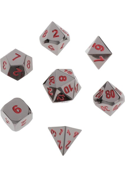 7pcs/paket Çinko Alaşımı Ejderha Ölçekleri Için Dnd Masa Oyunları Siyah Kırmızı (Yurt Dışından)