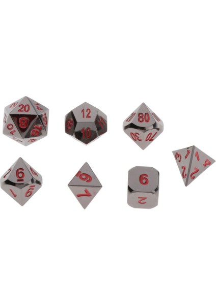 7pcs/paket Çinko Alaşımı Ejderha Ölçekleri Için Dnd Masa Oyunları Siyah Kırmızı (Yurt Dışından)