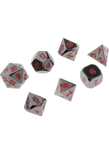 7pcs/paket Çinko Alaşımı Ejderha Ölçekleri Için Dnd Masa Oyunları Siyah Kırmızı (Yurt Dışından)