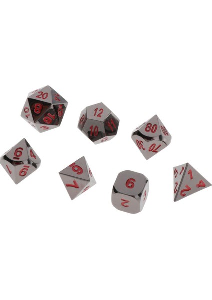 7pcs/paket Çinko Alaşımı Ejderha Ölçekleri Için Dnd Masa Oyunları Siyah Kırmızı (Yurt Dışından)