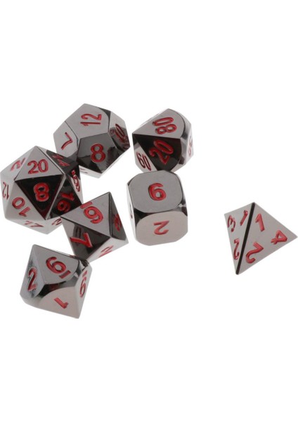 7pcs/paket Çinko Alaşımı Ejderha Ölçekleri Için Dnd Masa Oyunları Siyah Kırmızı (Yurt Dışından)