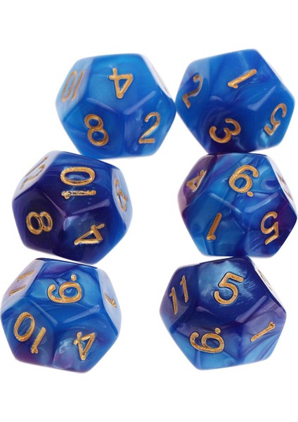 10 Adet D12 Rpg Oyunları Mavisi Için Polyhedral (Yurt Dışından)