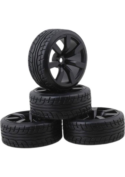 4x Rc Araç Kauçuk Lastikleri 1/10 Ölçekli Rc Yarış Araç Parçaları Için Dayanıklı Aşınma (Yurt Dışından)