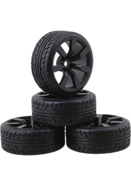 4x Rc Araç Kauçuk Lastikleri 1/10 Ölçekli Rc Yarış Araç Parçaları Için Dayanıklı Aşınma (Yurt Dışından)