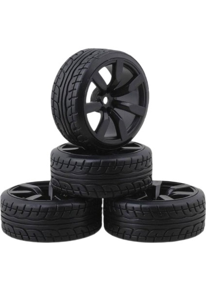 4x Rc Araç Kauçuk Lastikleri 1/10 Ölçekli Rc Yarış Araç Parçaları Için Dayanıklı Aşınma (Yurt Dışından)