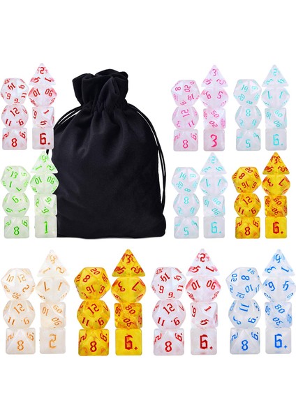 70 Adet Polehedral Set Depolama Torbası ile Çift Renkler Masa Oyunu Stili Için (Yurt Dışından) fiyatları