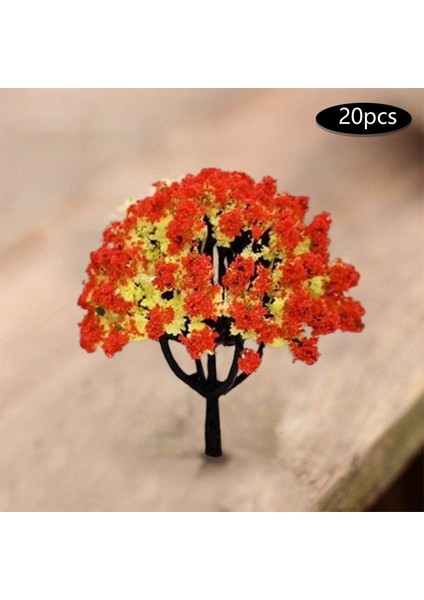 20X Dıy Düzen Model Ağaçları Tren Manzarası Mimarisi Demiryolları Minyatür Demiryolları Manzara Model 1: 100 Ölçekli Yapay Ağaç, Ağaç Kırmızısı (Yurt Dışından) fırsatları