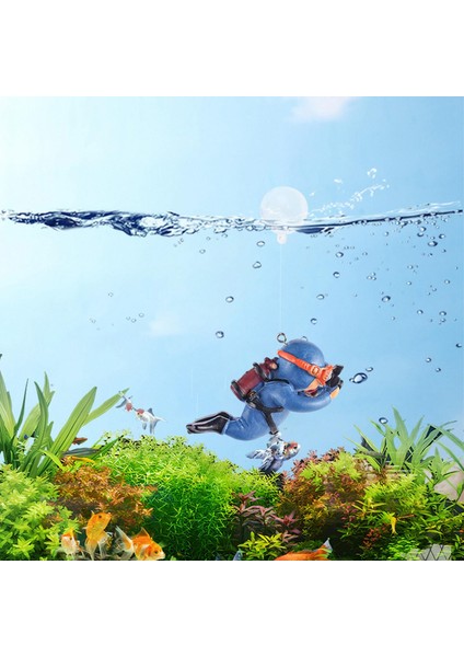 Minyatür Diver Action Figür Macera Akvaryum Dekorasyon Fotoğrafı Mavi 6x3.5cm Için Mini Yüzücü (Yurt Dışından) modelleri