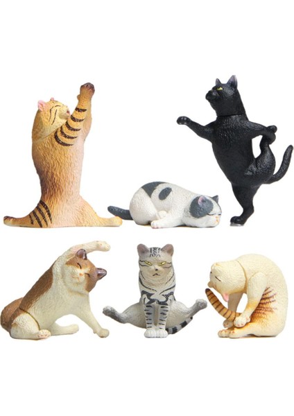 6x Karikatür Pvc Figürleri Multi Için Minyatür Figürinler Heykelleri (Yurt Dışından)