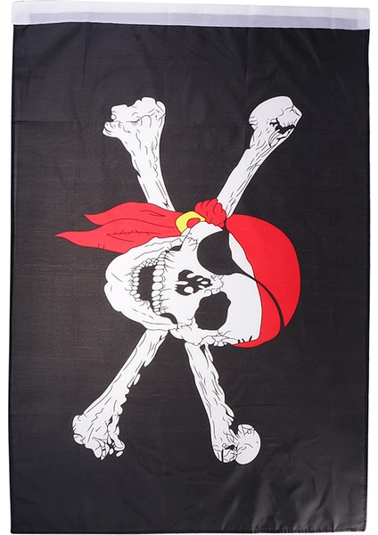 Korsan Kafatası Kırmızı Bandana 2X3FT 60X90CM (Yurt Dışından) fiyatları