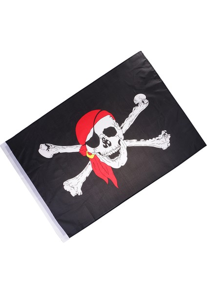 Korsan Kafatası Kırmızı Bandana 2X3FT 60X90CM (Yurt Dışından) fırsatları