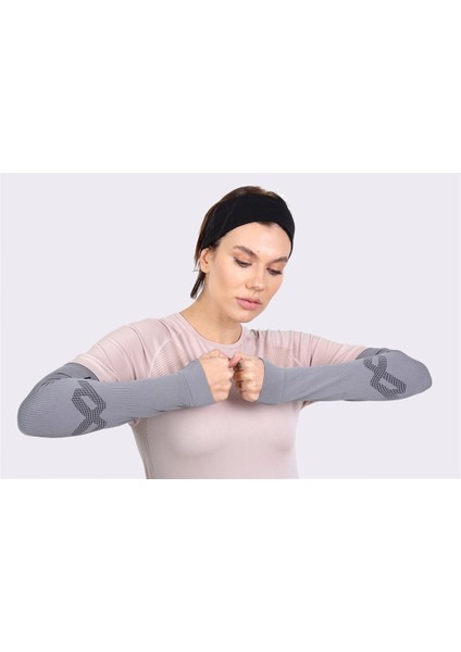 Armour Seamless Dikişsiz Spor Kolluk Gri