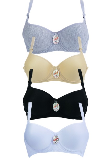 Tektaş Kadın Balenli Dolgusuz 4'lü Sütyen