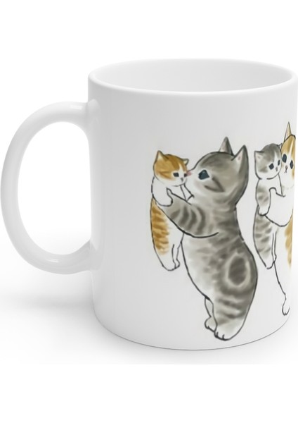Yavrularıyla Anne Kediler Kupa Mug