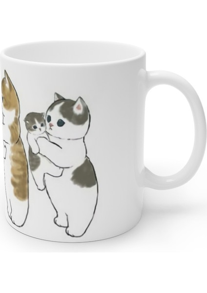 Yavrularıyla Anne Kediler Kupa Mug modelleri